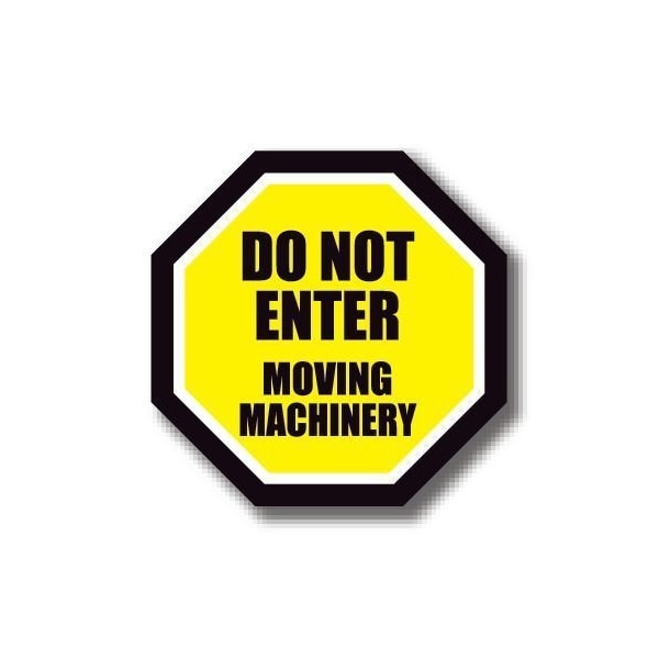 Ergomat 24in OCTAGON SIGNS - Do Not Enter Moving Machinery DSV-SIGN 576 #1078 -UEN - main